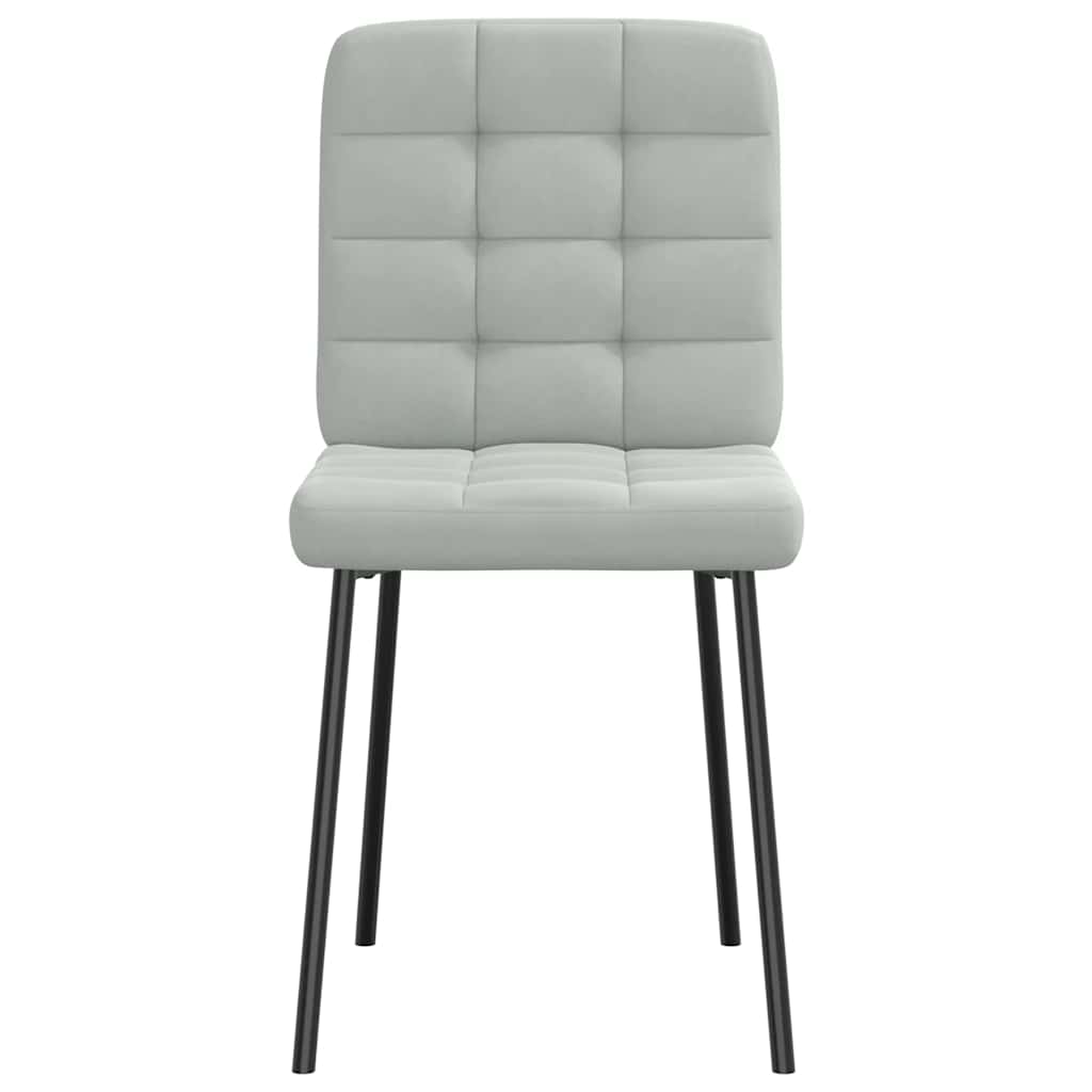 Καρέκλες Τραπεζαρίας 2 τεμ. Ανοιχτό Γκρι Βελούδινες - Pakobazaar