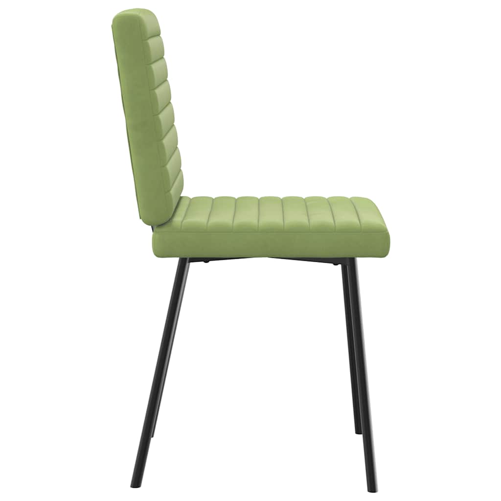 Καρέκλες Τραπεζαρίας 2 τεμ. Ανοιχτό Πράσινο Βελούδινες