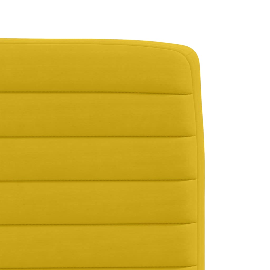 Καρέκλες Τραπεζαρίας 2 τεμ. Κίτρινες Βελούδινες