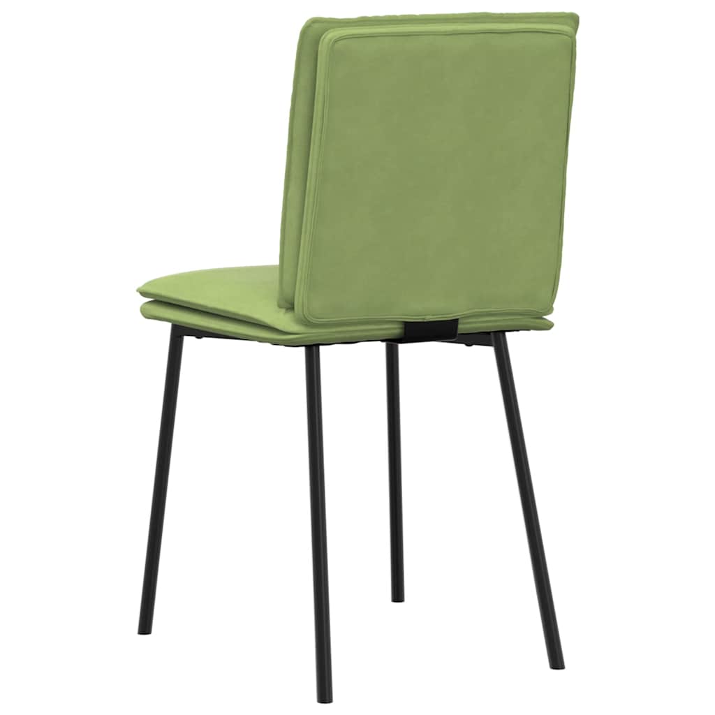 Καρέκλες Τραπεζαρίας 2 τεμ. Ανοιχτό Πράσινο Βελούδινες - Pakobazaar