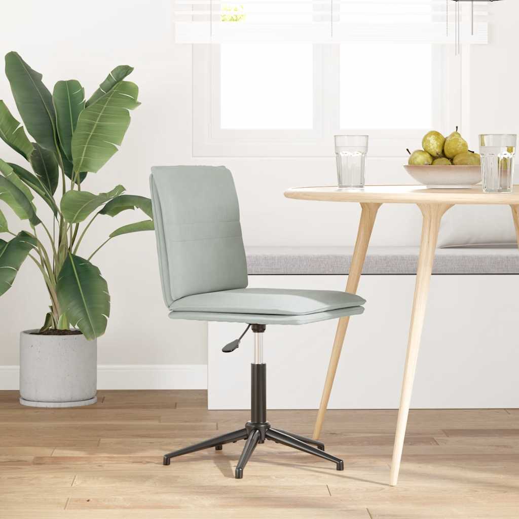 Καρέκλα Τραπεζαρίας Ανοιχτό Γκρι Βελούδινη