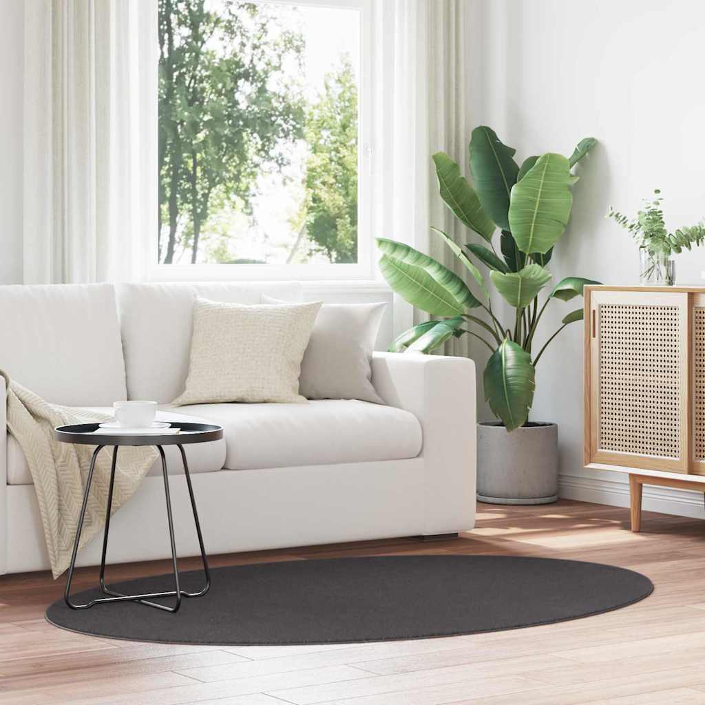 Χαλιά χώρου Ωοειδής HUARTE Ανθρακί 100 x 200 cm - Pakobazaar