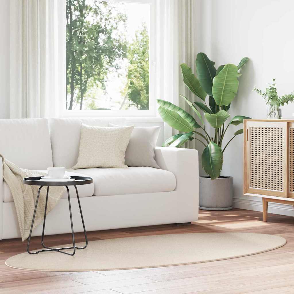 Χαλιά χώρου Ωοειδής HUARTE Μπεζ 120 x 170 cm 100% Πολυεστέρας - Pakobazaar