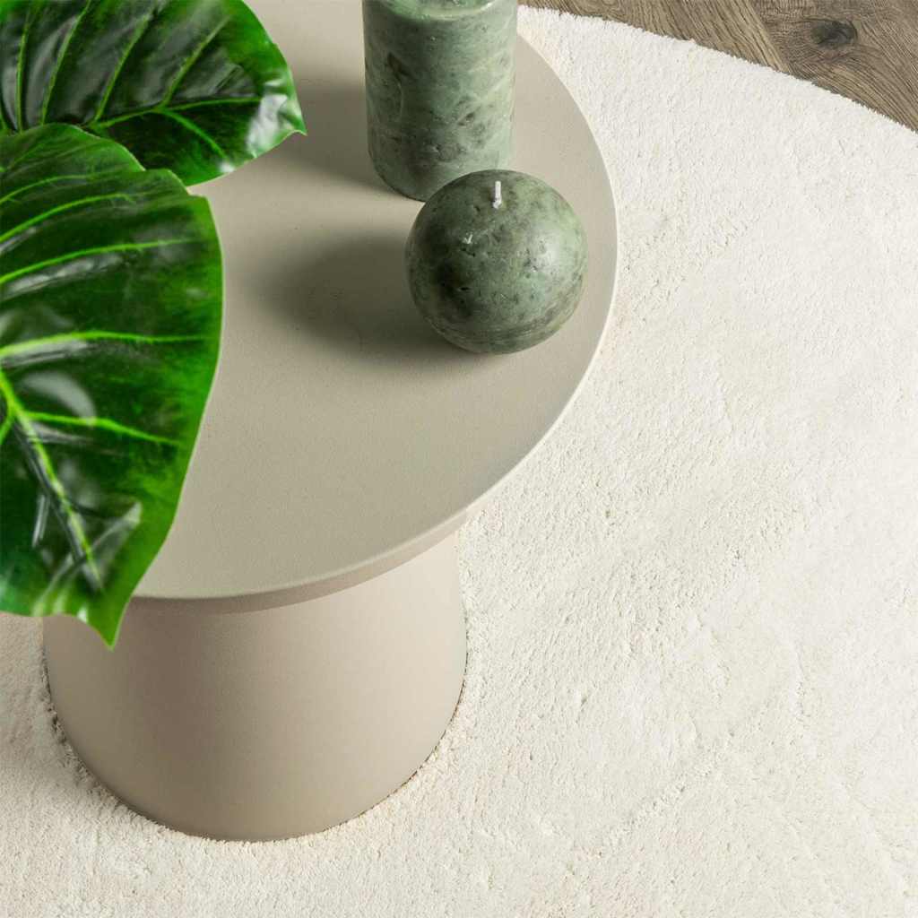 Χαλιά χώρου Ωοειδής HUARTE Κρεμ 80 x 150 cm 100% Πολυεστέρας - Pakobazaar