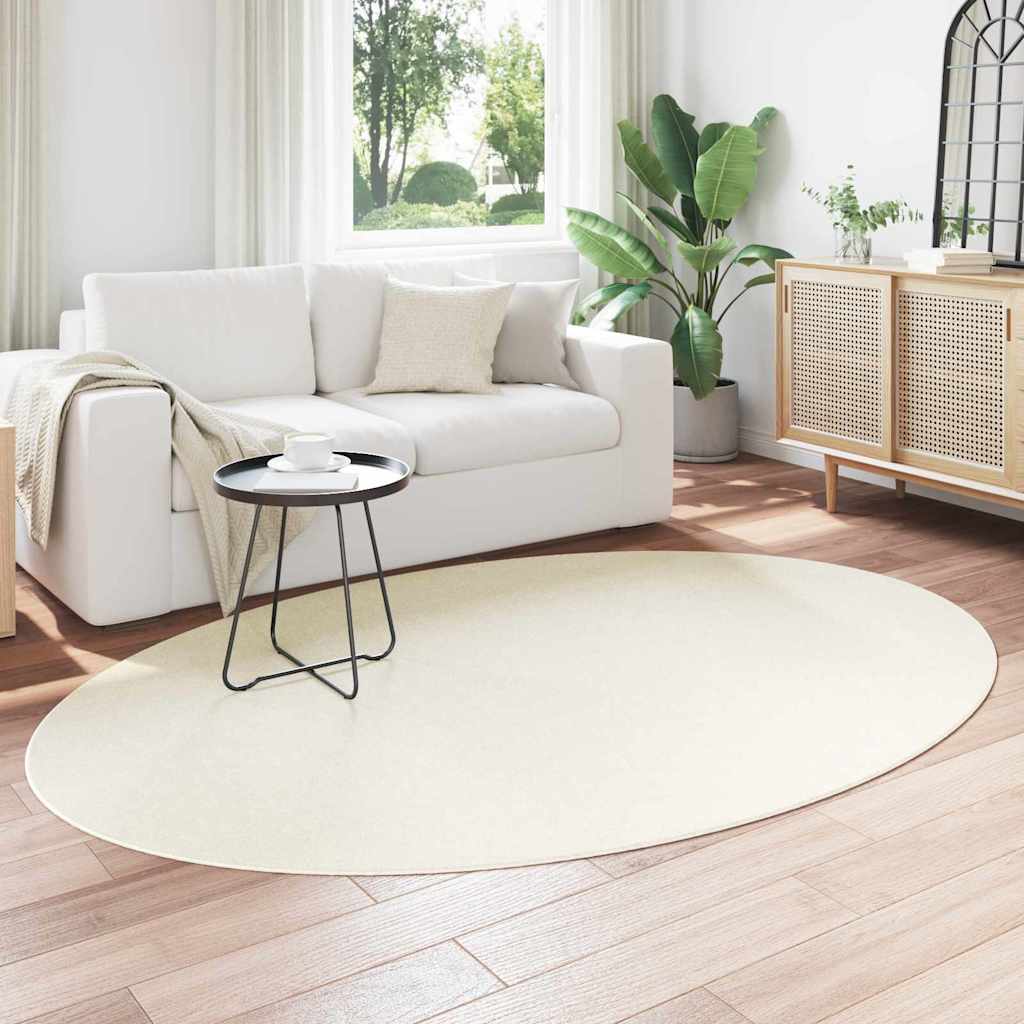 Χαλιά χώρου Ωοειδής HUARTE Κρεμ 160 x 230 cm 100% Πολυεστέρας - Pakobazaar
