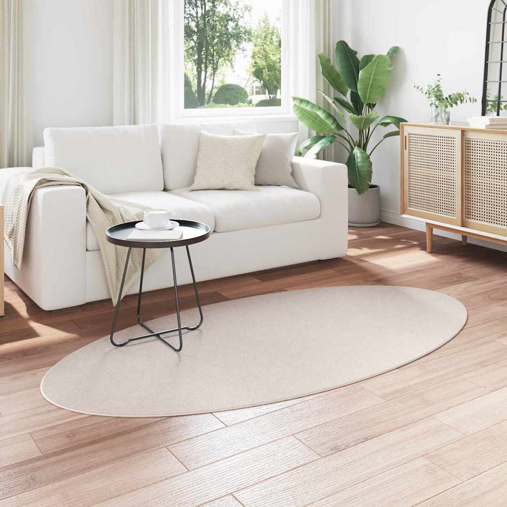 Χαλιά χώρου Ωοειδής HUARTE Άμμος 100 x 200 cm 100% Πολυεστέρας - Pakobazaar