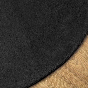 Χαλιά χώρου Ωοειδής HUARTE Μαύρο 80 x 150 cm 100% Πολυεστέρας - Pakobazaar