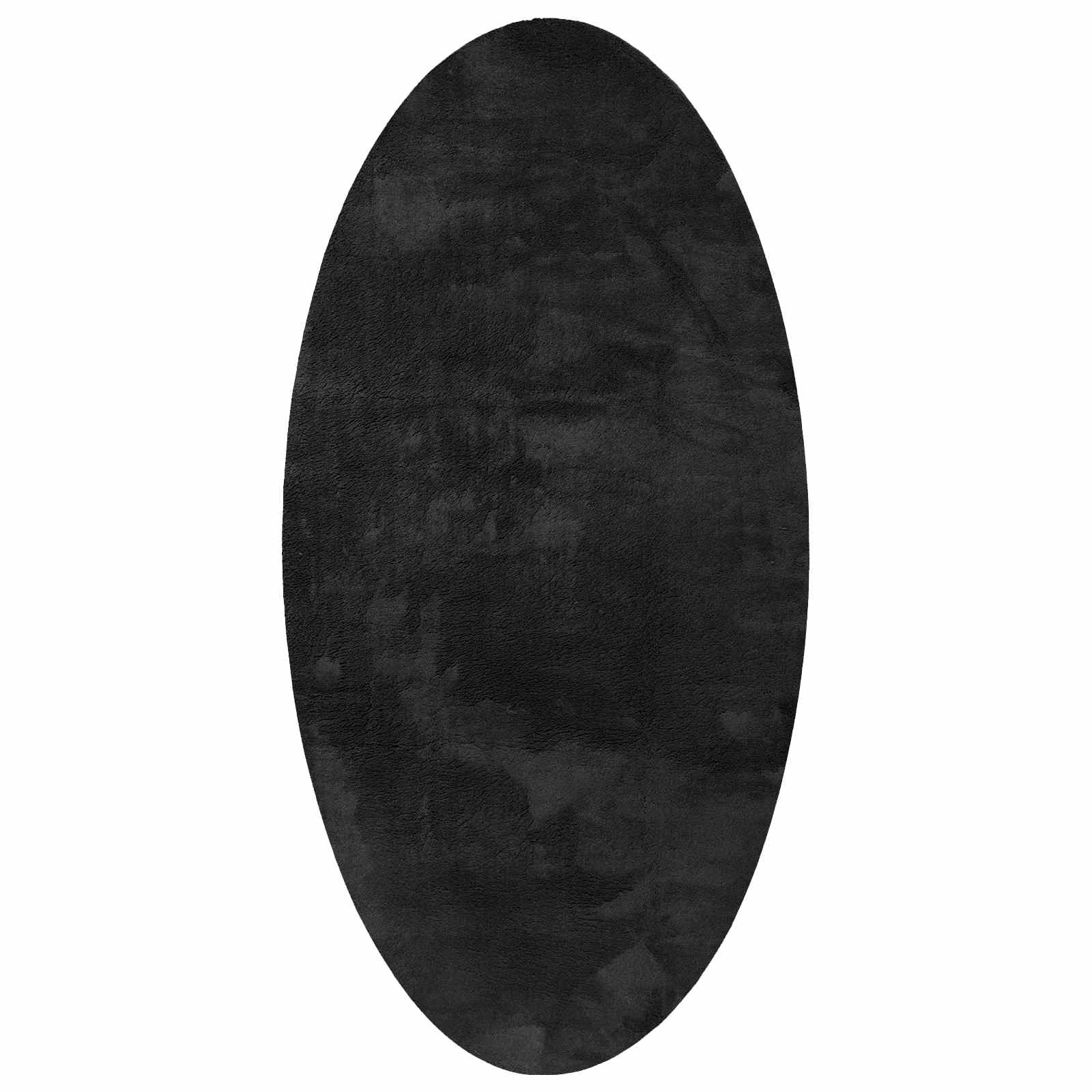 Χαλιά χώρου Ωοειδής HUARTE Μαύρο 80 x 150 cm 100% Πολυεστέρας - Pakobazaar