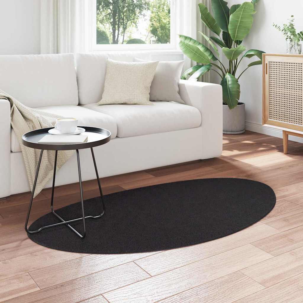 Χαλί HUARTE Μαύρο 80 x 150 cm Πολυεστέρας