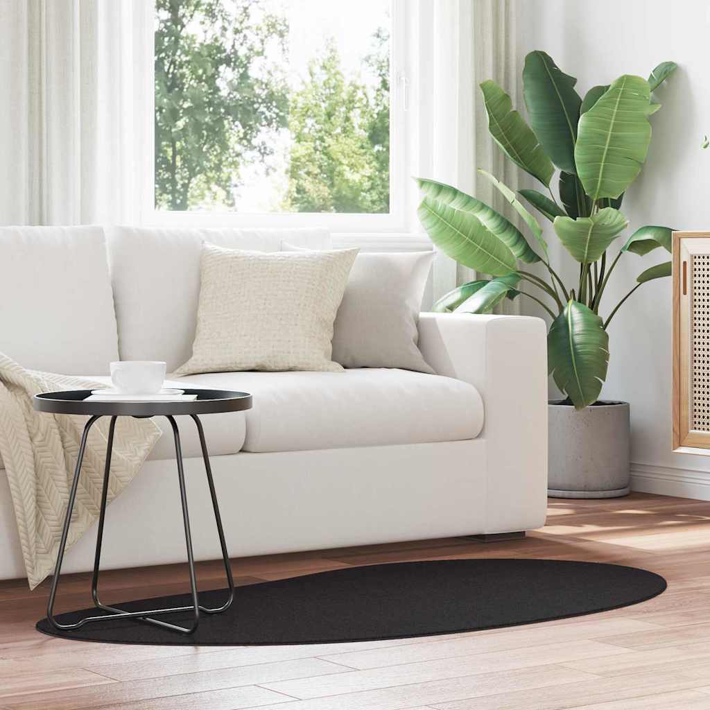 Χαλιά χώρου HUARTE Μαύρο 80 x 150 cm Πολυεστέρας