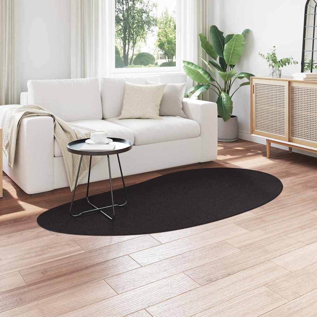 Χαλιά χώρου HUARTE Μαύρο 100 x 200 cm Πολυεστέρας - Pakobazaar