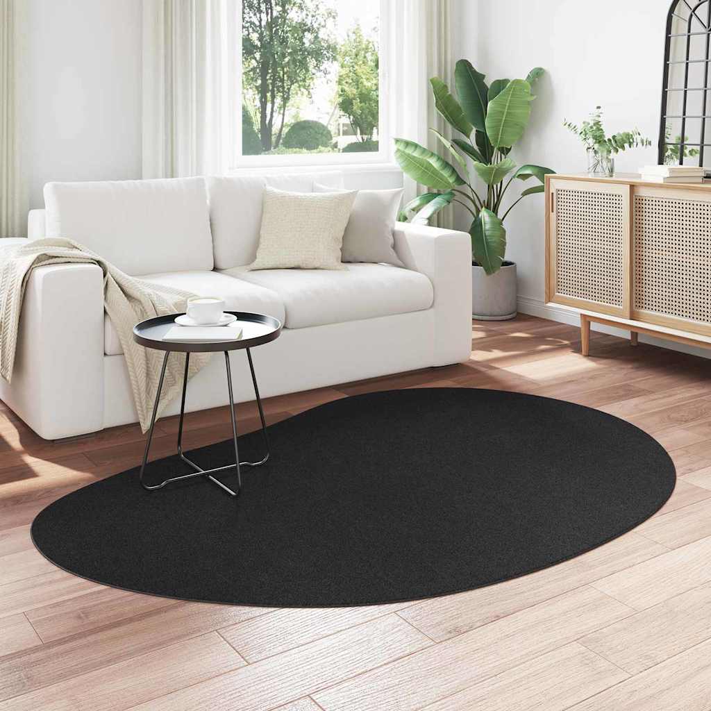 Χαλιά χώρου HUARTE Μαύρο 140 x 200 cm Πολυεστέρας - Pakobazaar