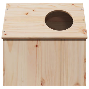 Σπίτι για γάτες 41x50x50 cm από μασίφ ξύλο πεύκο