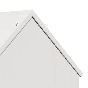 σπιτάκι για γάτες λευκό 41x50x50 cm από μασίφ ξύλο πεύκο