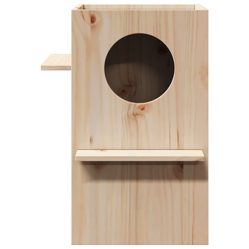Σπίτι για γάτες 43x43x60 cm από μασίφ ξύλο πεύκο