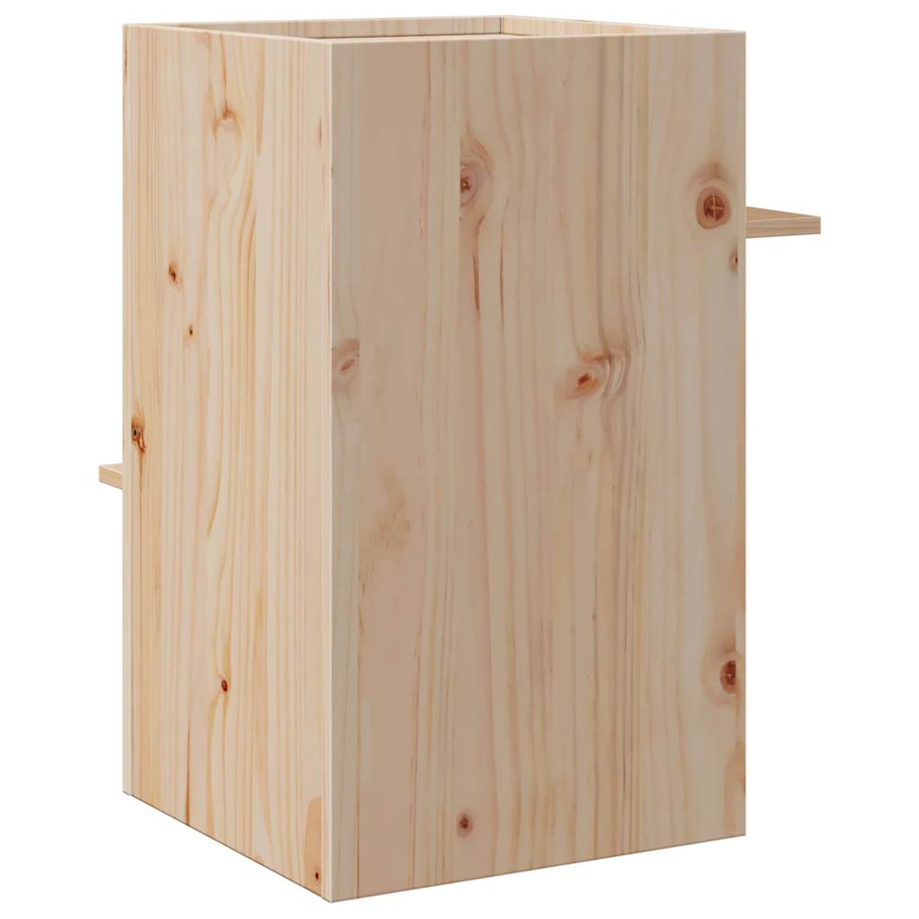 Σπίτι για γάτες 43x43x60 cm από μασίφ ξύλο πεύκο