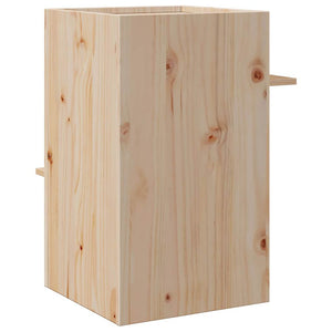 Σπίτι για γάτες 43x43x60 cm από μασίφ ξύλο πεύκο