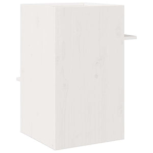 σπιτάκι για γάτες Λευκό 43x43x60 cm από μασίφ ξύλο πεύκο