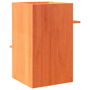 Σπίτι για γάτες Wax Brown 43x43x60 cm Στερεό ξύλο πεύκο