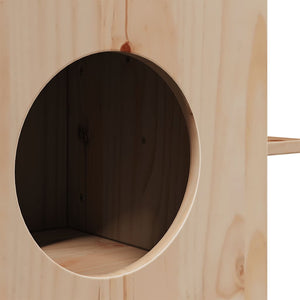 Σπίτι για γάτες 51x35x30 cm από μασίφ ξύλο πεύκο - Pakobazaar