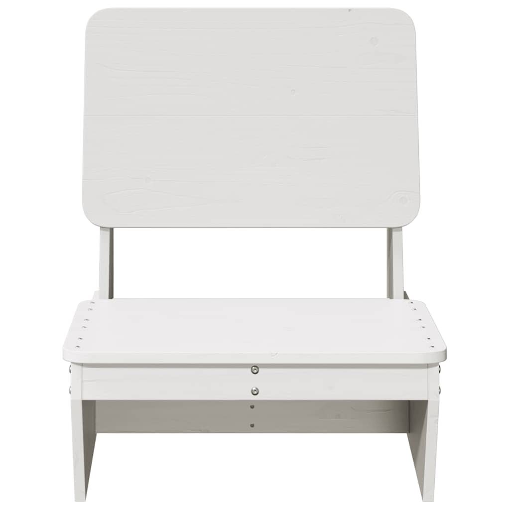 Καρέκλα κήπου  Λευκό 60x64x70,5 cm Στερεό ξύλο πεύκου
