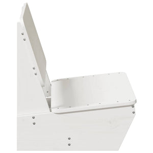 Καρέκλα κήπου  Λευκό 60x64x70,5 cm Στερεό ξύλο πεύκου