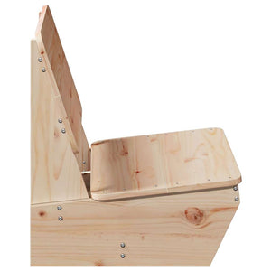 Καρέκλες κήπου 2 τεμάχια 60x64x70,5 cm Ξύλο μασίφ πεύκο