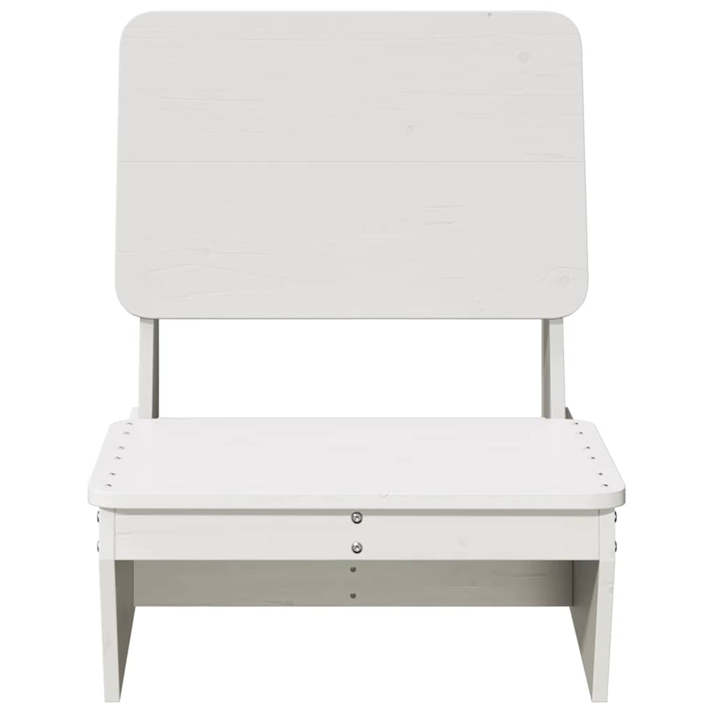 Καρέκλες κήπου 2 τεμάχια Λευκό 60x64x70,5 cm Ξύλο πεύκο μασίφ