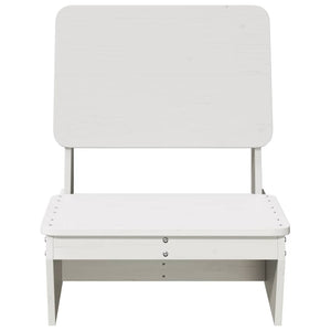 Καρέκλες κήπου 2 τεμάχια Λευκό 60x64x70,5 cm Ξύλο πεύκο μασίφ