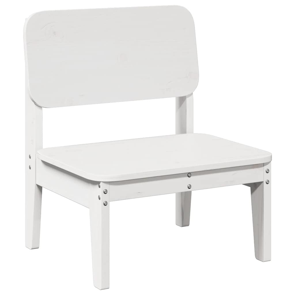 Καρέκλα κήπου  Λευκό 60x52,5x72 cm Ξύλο πεύκο μασίφ
