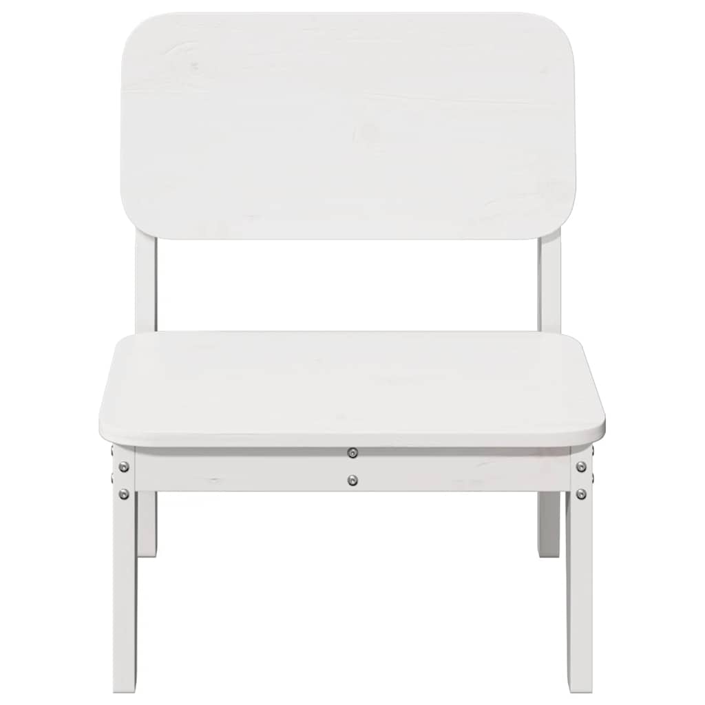 Καρέκλα κήπου  Λευκό 60x52,5x72 cm Ξύλο πεύκο μασίφ