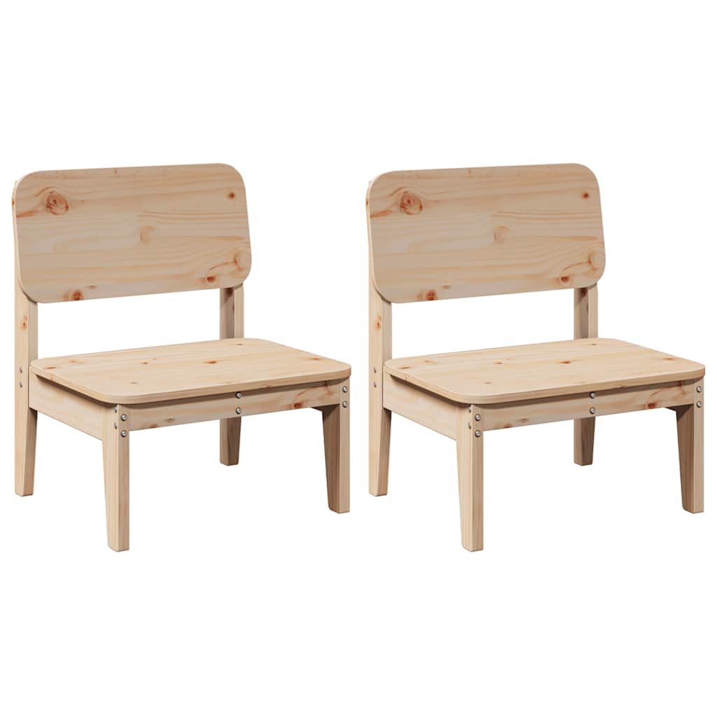 Καρέκλες κήπου 2 τεμάχια 60x52,5x72 cm Πεύκο μασίφ ξύλο