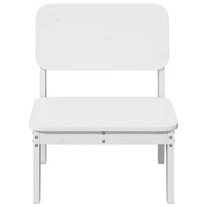 Καρέκλες κήπου 2 τεμάχια Λευκό 60x52,5x72 cm Ξύλο πεύκο μασίφ