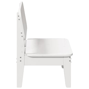 Καρέκλες κήπου 2 τεμάχια Λευκό 60x52,5x72 cm Ξύλο πεύκο μασίφ