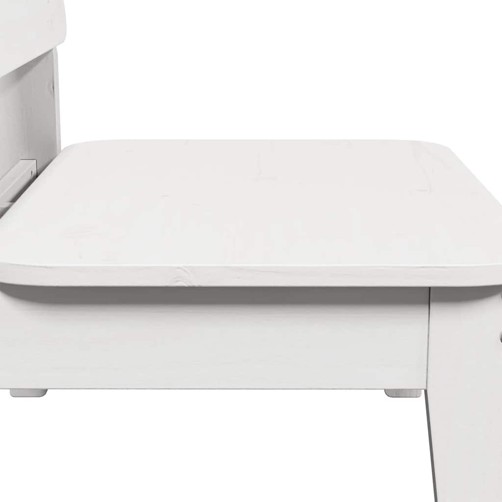 Καρέκλες κήπου 2 τεμάχια Λευκό 60x52,5x72 cm Ξύλο πεύκο μασίφ
