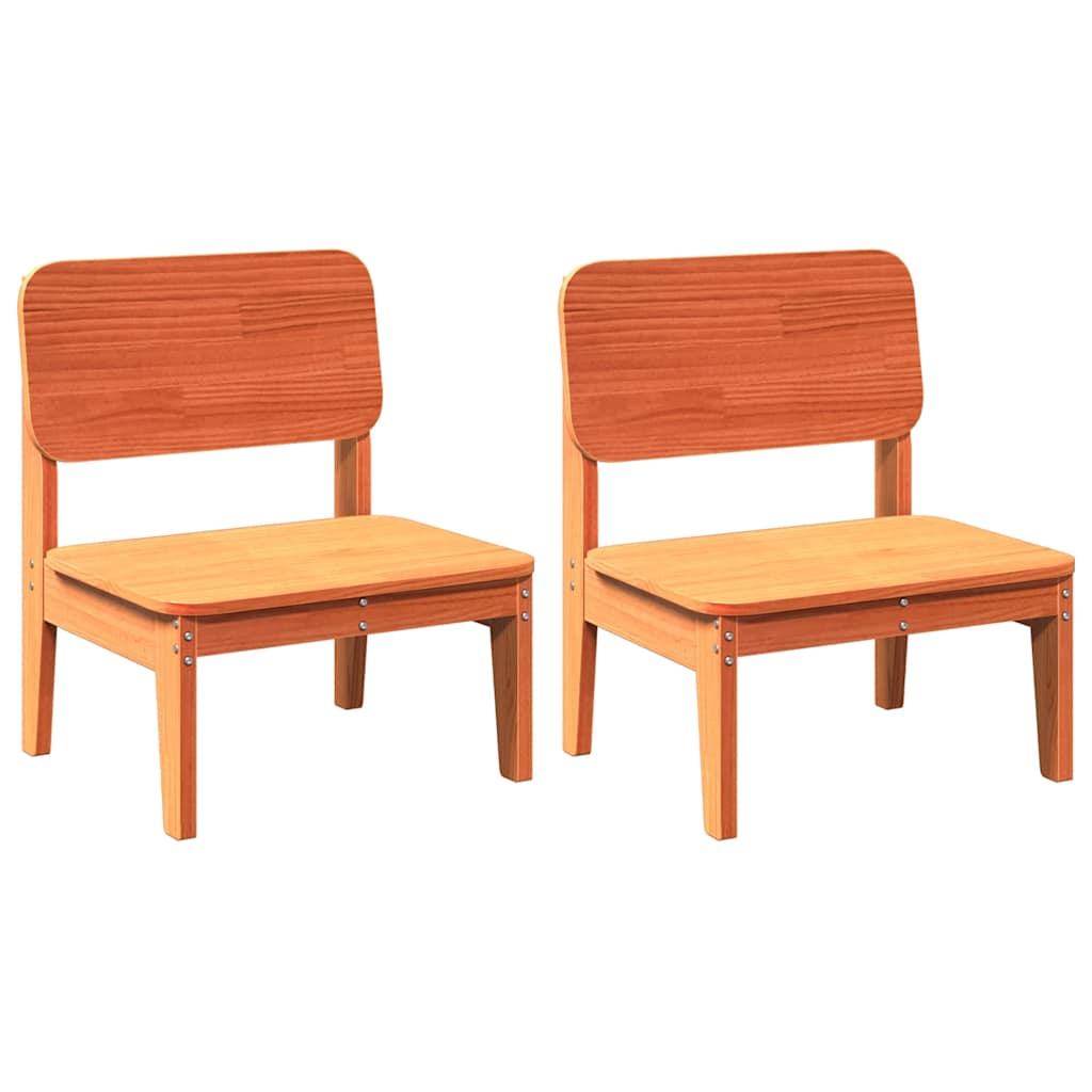 Καρέκλες κήπου 2 τεμάχια Κερί καφέ 60x52,5x72 cm