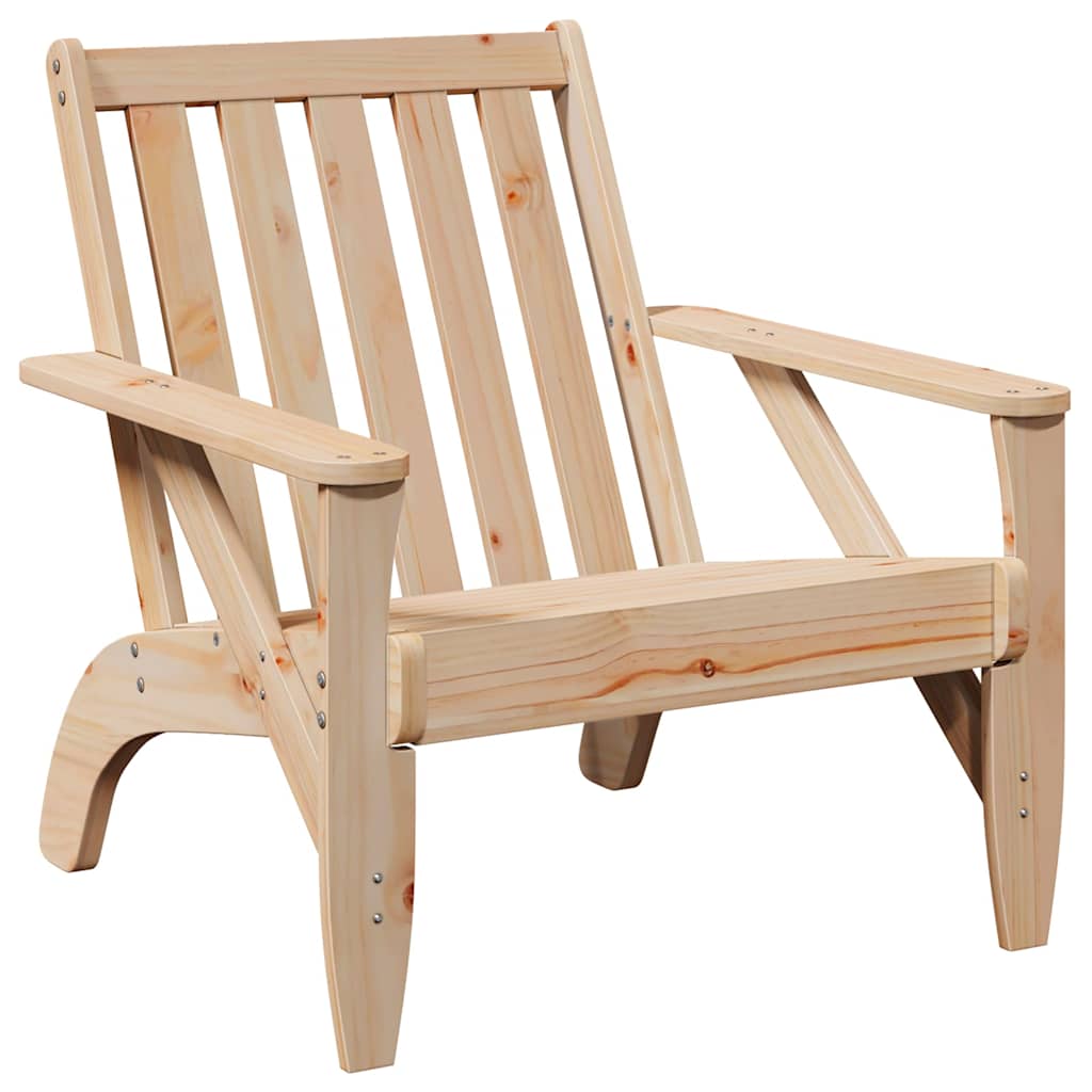 Καρέκλα κήπου Adirondack 75x77x77 cm Στερεό ξύλο πεύκο - Pakobazaar