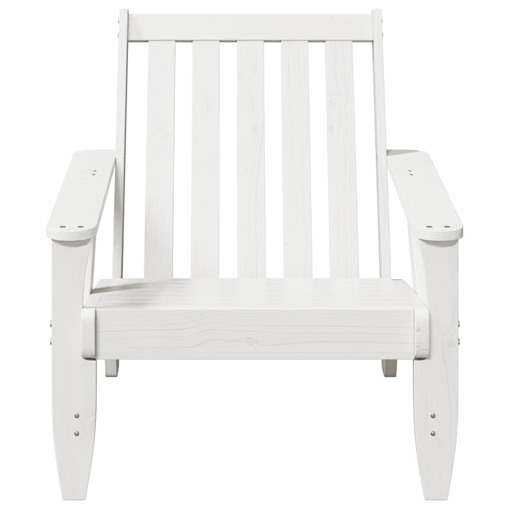 Καρέκλα κήπου Adirondack Λευκό 75x77x77 cm Στερεό ξύλο πεύκο