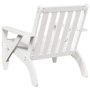 Καρέκλα κήπου Adirondack Λευκό 75x77x77 cm Στερεό ξύλο πεύκο
