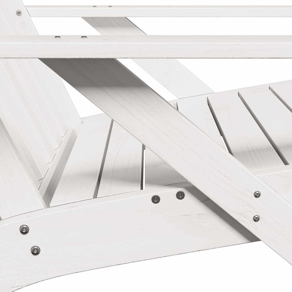 Καρέκλα κήπου Adirondack Λευκό 75x77x77 cm Στερεό ξύλο πεύκο