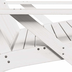 Καρέκλα κήπου Adirondack Λευκό 75x77x77 cm Στερεό ξύλο πεύκο