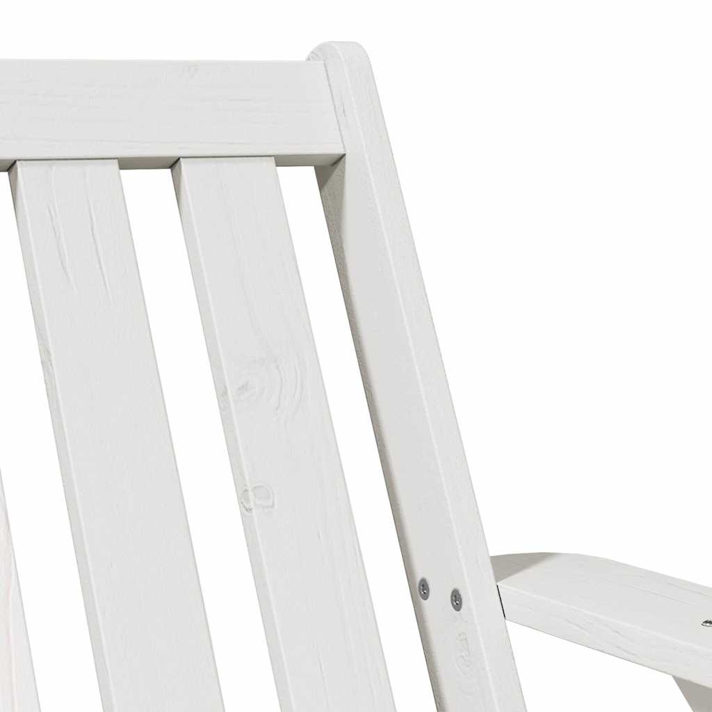 Καρέκλα κήπου Adirondack Λευκό 75x77x77 cm Στερεό ξύλο πεύκο