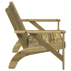Καρέκλα κήπου Adirondack 75x77x77 cm Εμποτισμένο ξύλο πεύκο - Pakobazaar
