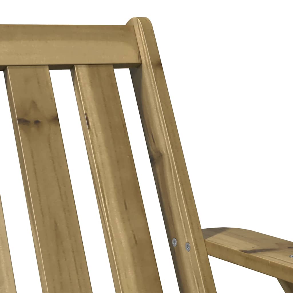 Καρέκλα κήπου Adirondack 75x77x77 cm Εμποτισμένο ξύλο πεύκο - Pakobazaar