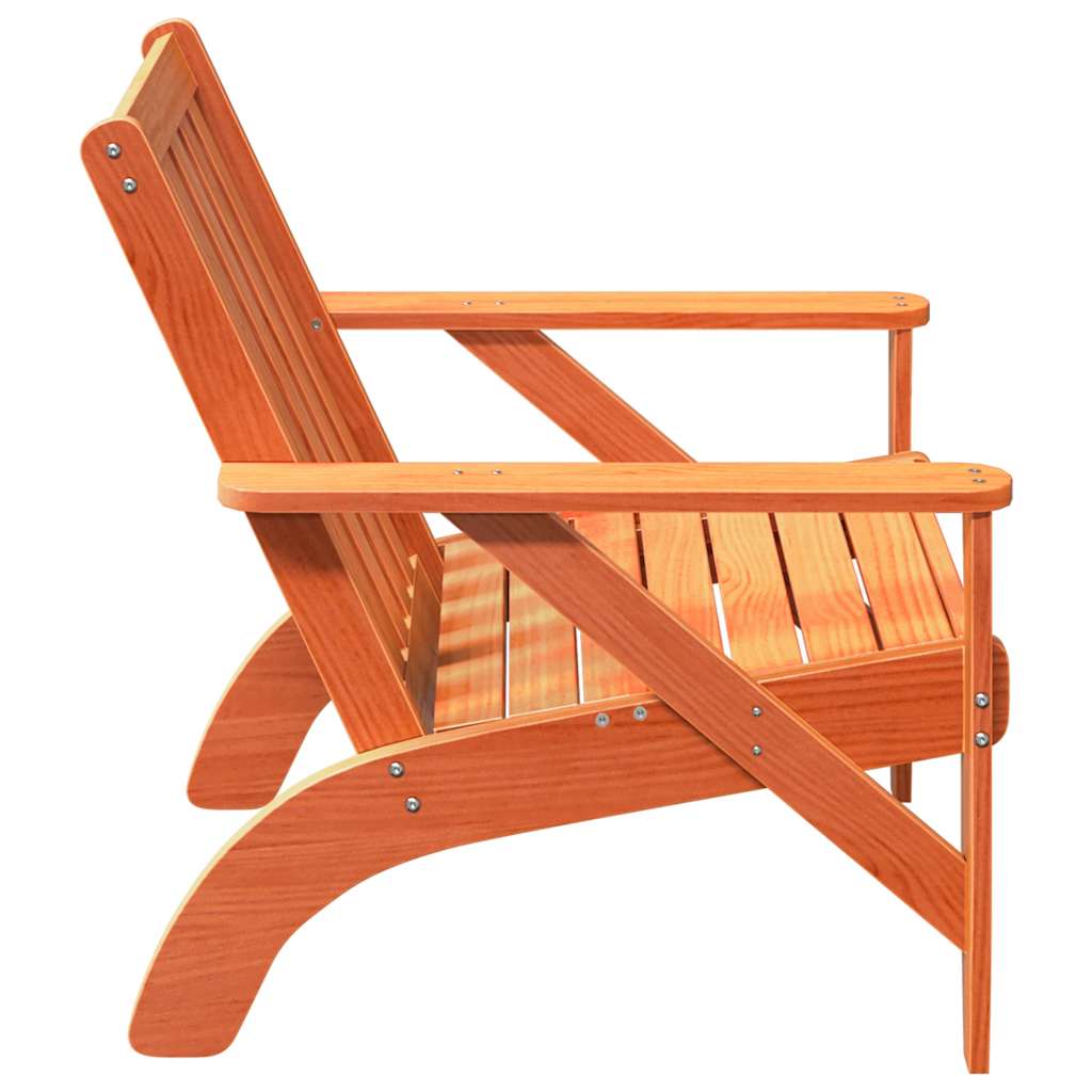 Καρέκλες Adirondack κήπου 2 τεμάχια κερί καφέ 75x77x77 cm