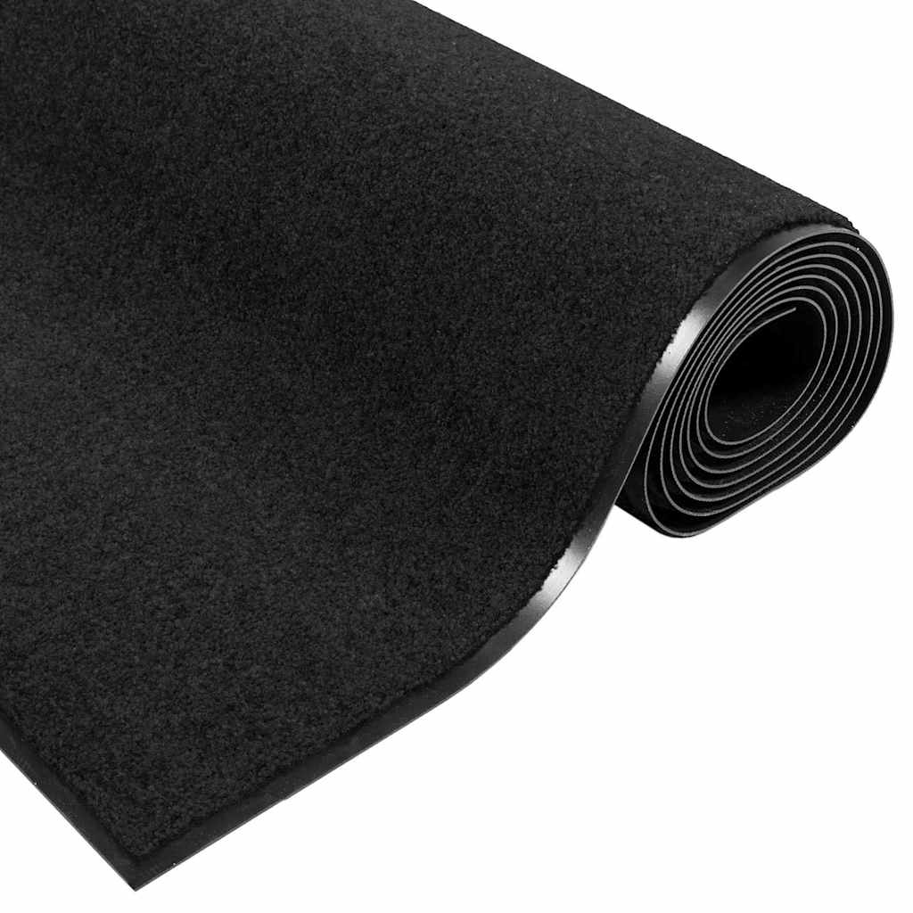 Χαλάκι Εξώπορτας Μαύρο 120 x 250 cm 100% Πολυαμίδιο - Pakobazaar