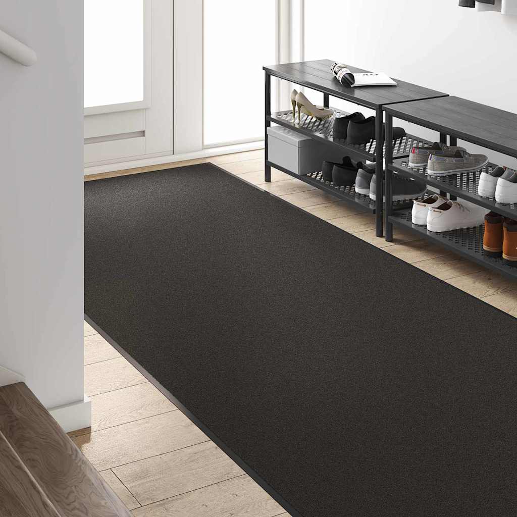 Χαλάκι Εξώπορτας Μαύρο 120 x 250 cm 100% Πολυαμίδιο - Pakobazaar