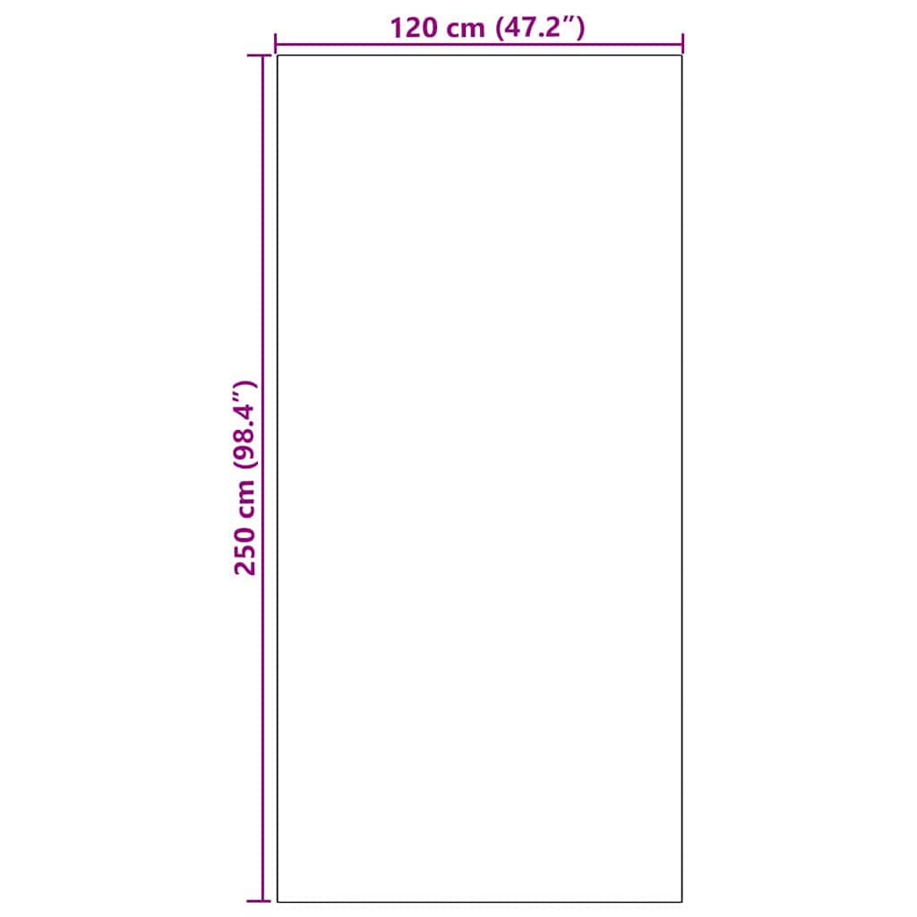 Χαλάκι Εξώπορτας Κόκκινο και Μαύρο 120 x 250 cm 100% Πολυαμίδιο