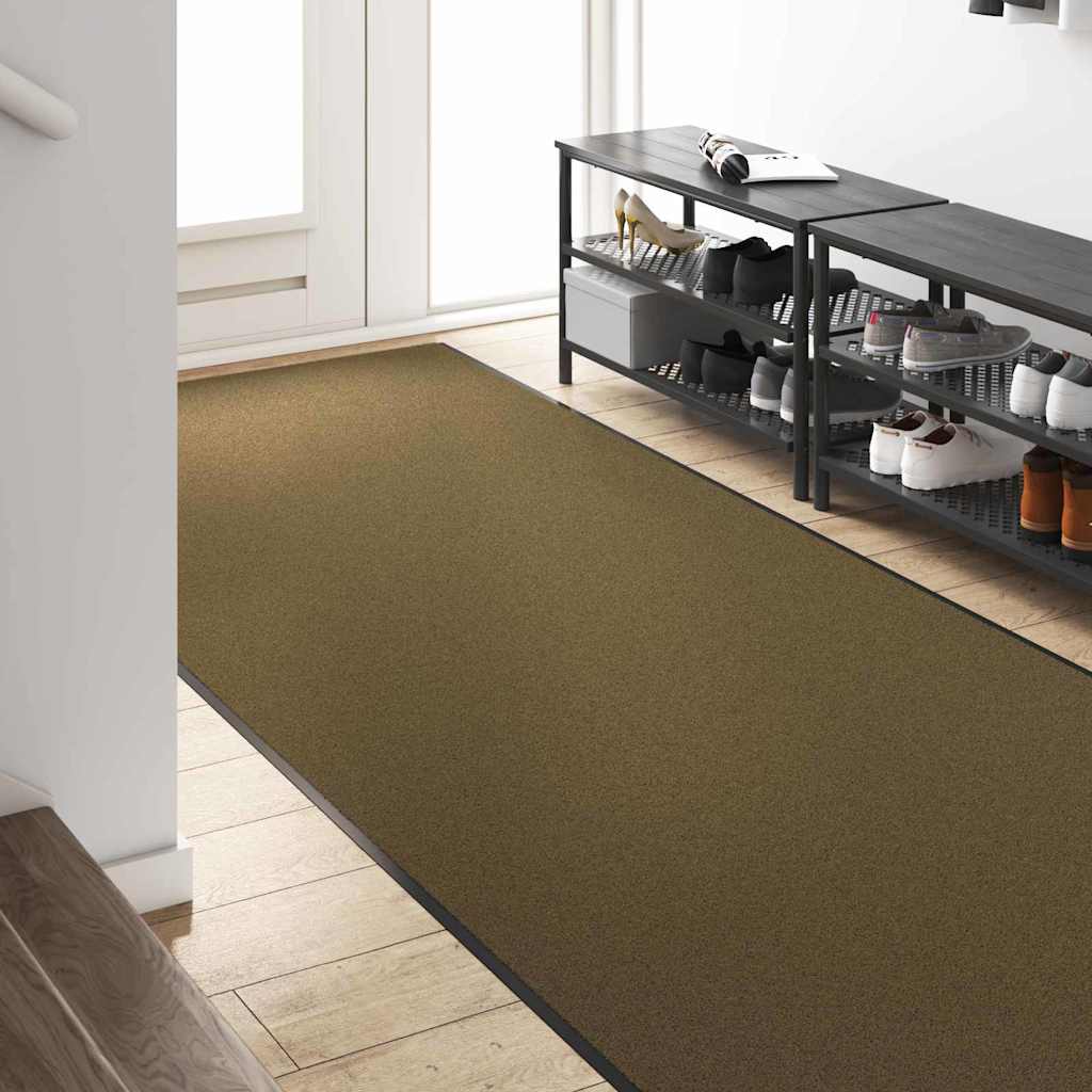 Χαλάκι Εξώπορτας Καφέ και Μαύρο 120 x 400 cm 100% Πολυαμίδιο