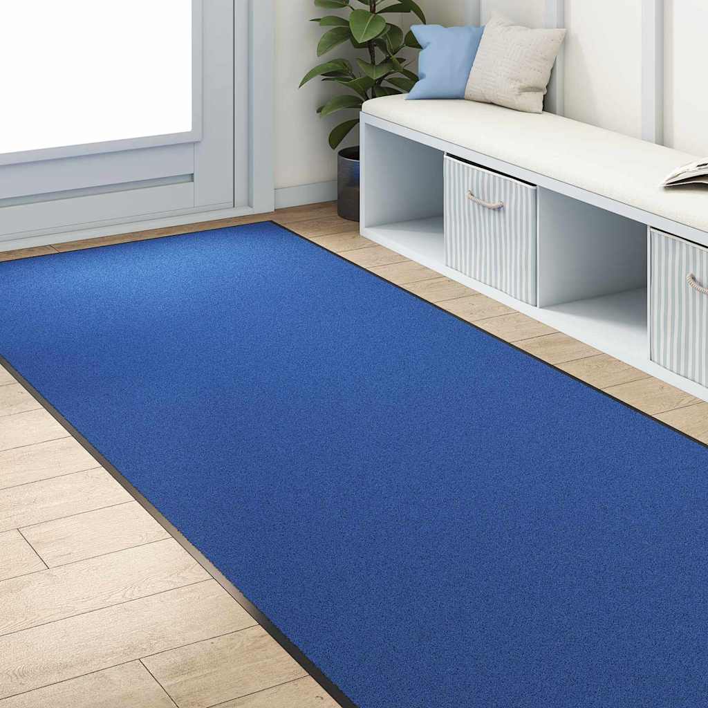 Χαλάκι Εξώπορτας Μπλε και Μαύρο 120 x 250 cm 100% Πολυαμίδιο